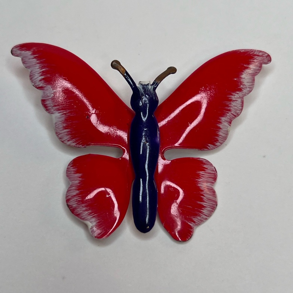 1970s Enamel Butterfly Brooch/Pin
